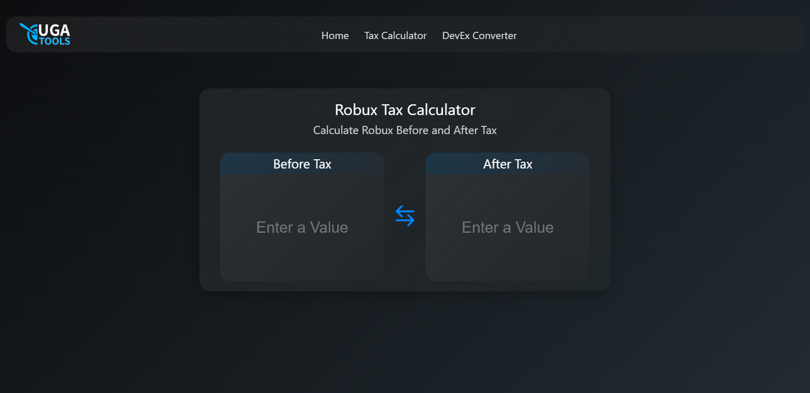 Robux Tax/DevEx Calculator